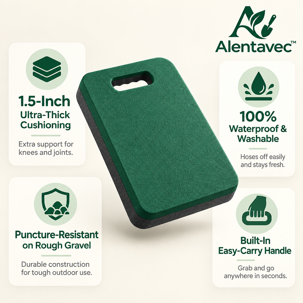 Alentavec™ Extra-Thick High-Density Shock-Absorbing Waterproof Garden Kneeling Pad