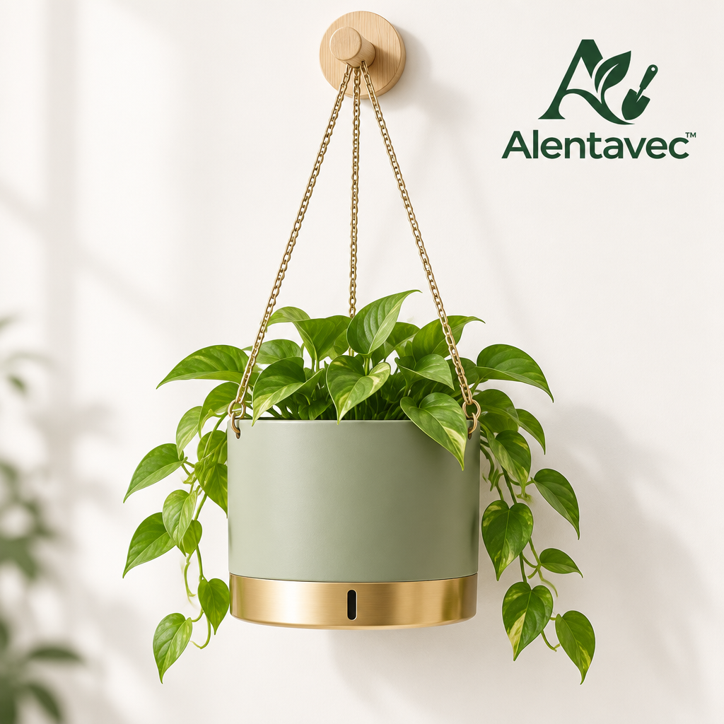 Alentavec™ Self-Watering Hanging Planter with Hidden Water Reservoir