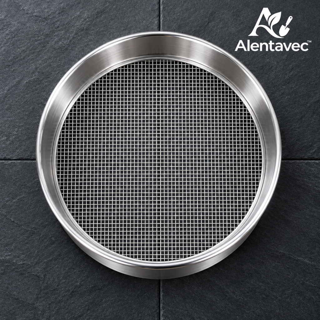 Alentavec™ CleanRoots Interchangeable Stainless Steel Soil Sifter & Mesh Screen Set